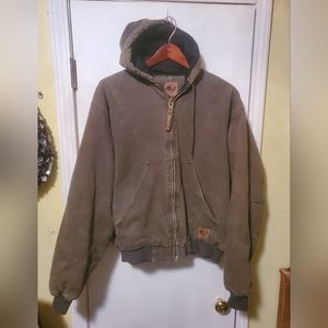 Berne insulated workwear coat green brown very nice shape